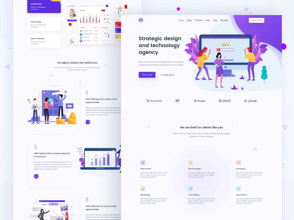 Agency Landing Pages - Free XD Resource | Adobe XD Elements