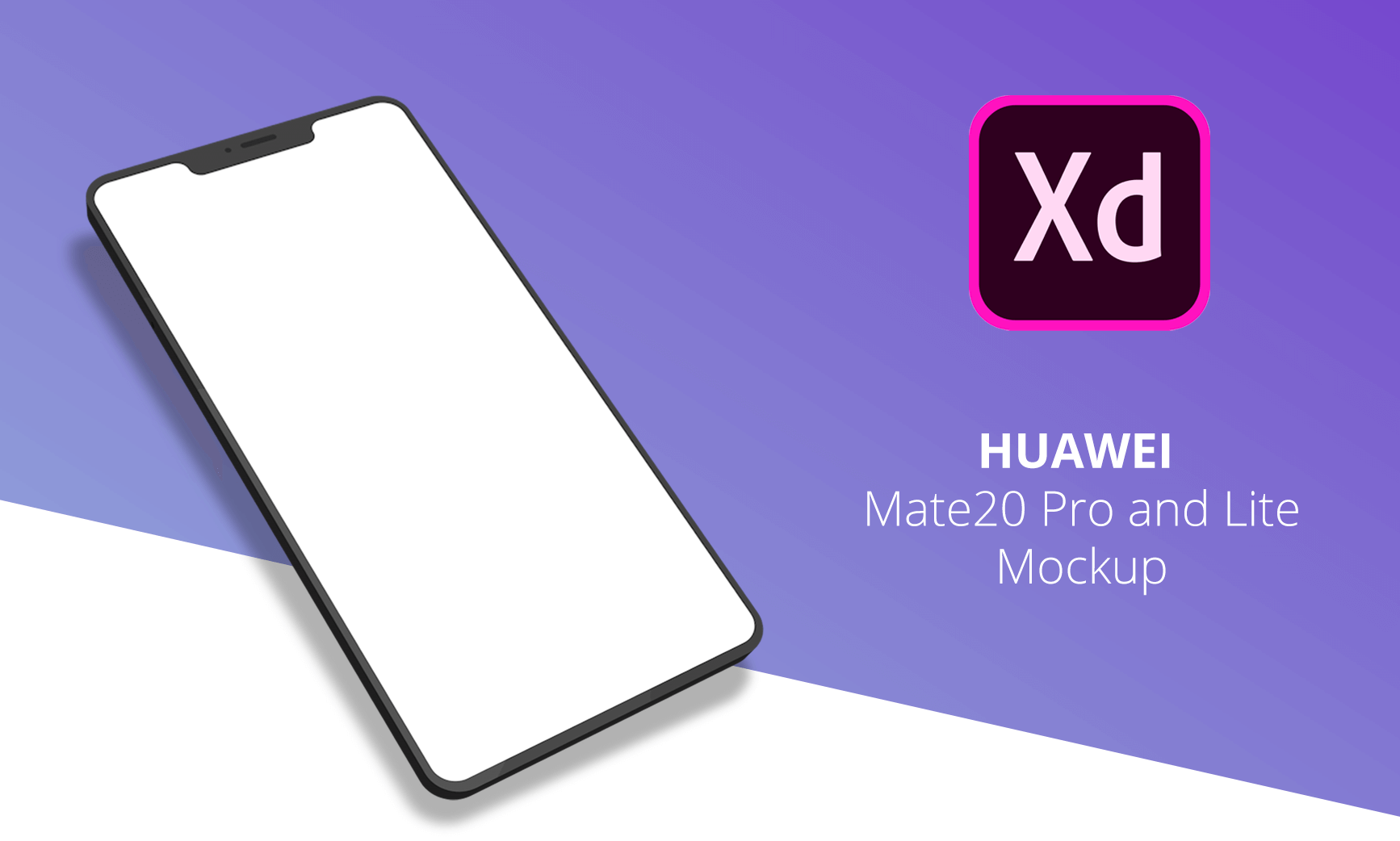 Download Huawei Mate 20 Minimal Mockup - Free XD Resource | Adobe XD Elements