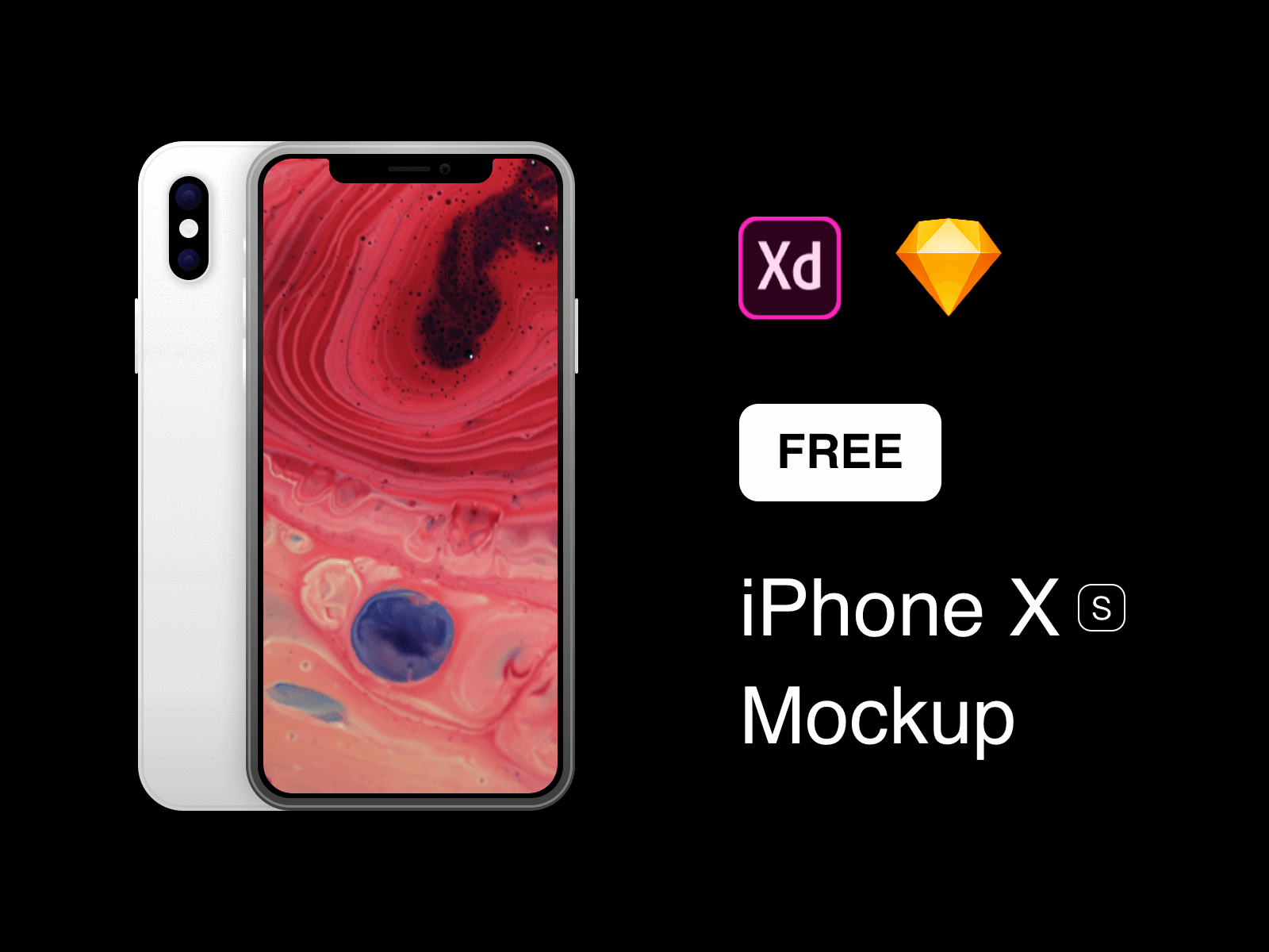 Download Iphone Xs White Mockup Free Xd Resource Adobe Xd Elements