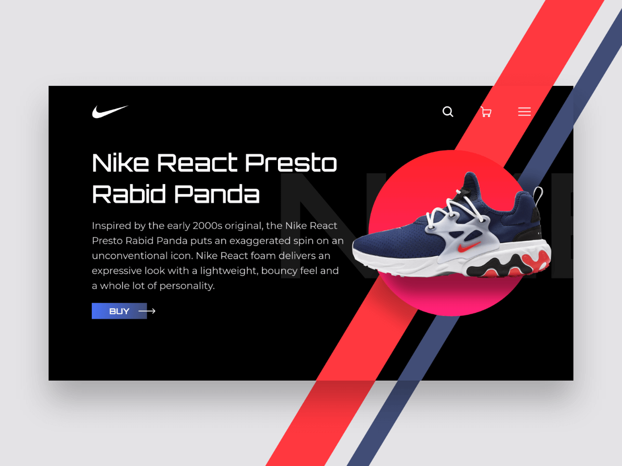 Nike React Shoe Website Concept - Free 