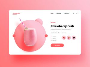 Smoothie Ordering Web App - Free XD Resource | Adobe XD Elements
