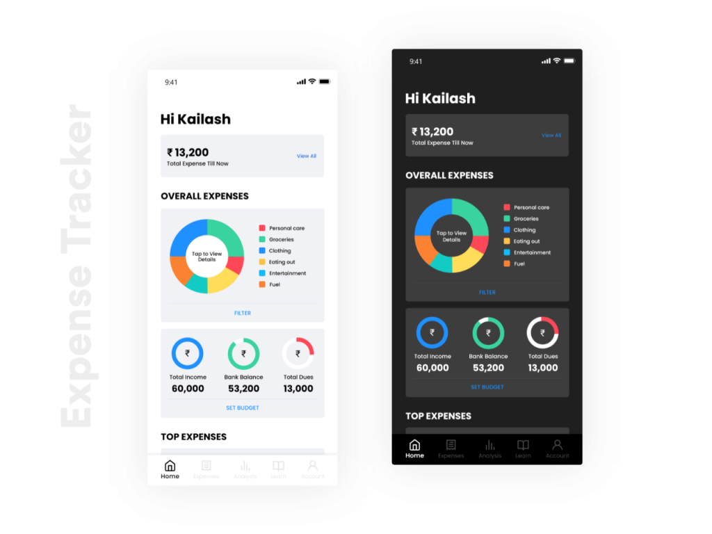 Expense Tracker App - Free XD Resource | Adobe XD Elements