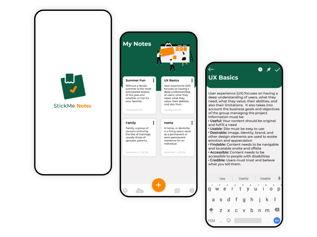 Sticky Notes Mobile App Free XD Resource Adobe XD Elements