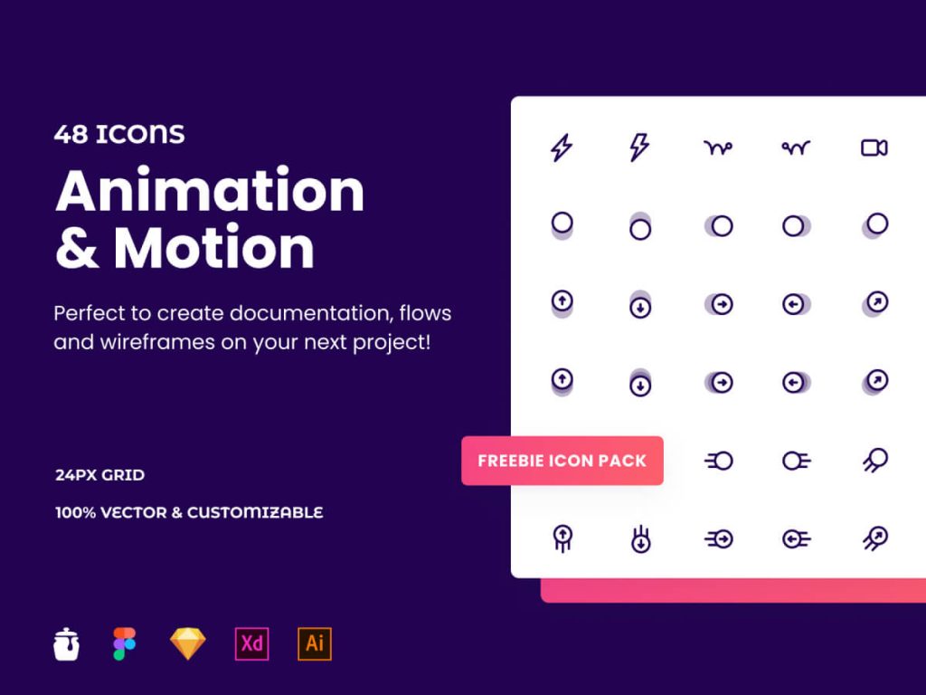 Animation & Motion Icon Pack for Adobe XD