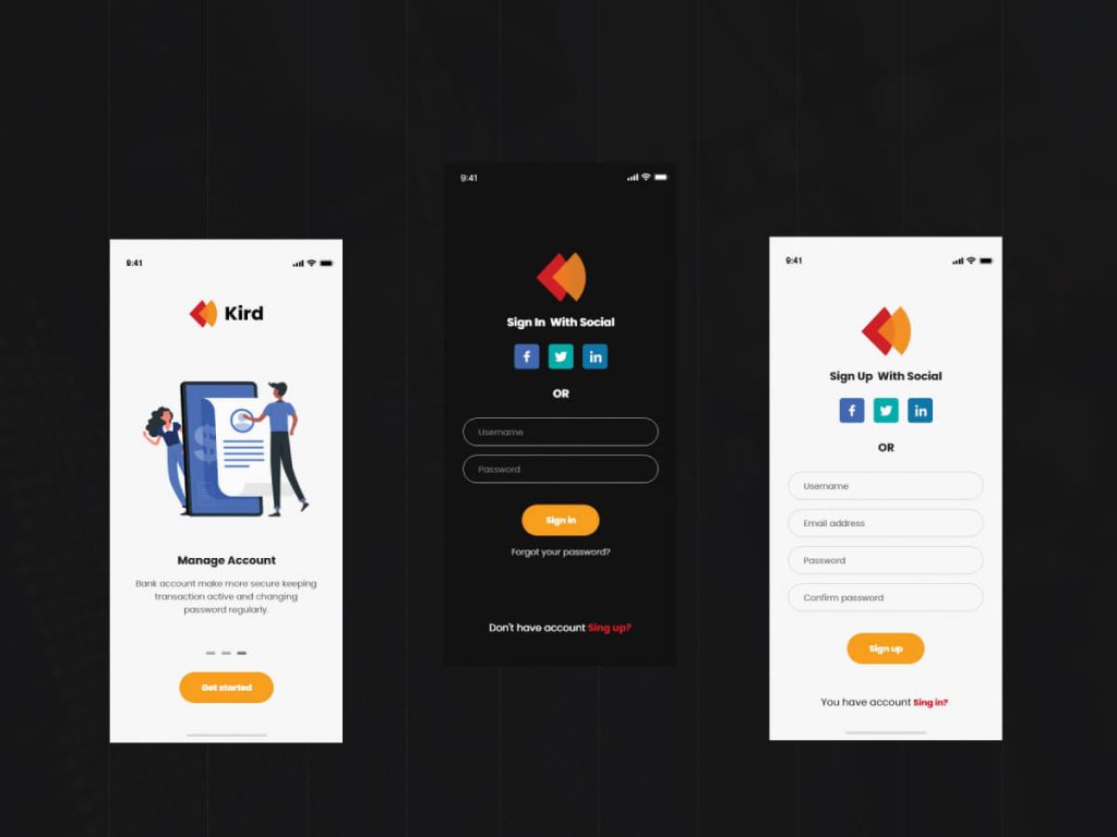 Banking App Template for Adobe XD