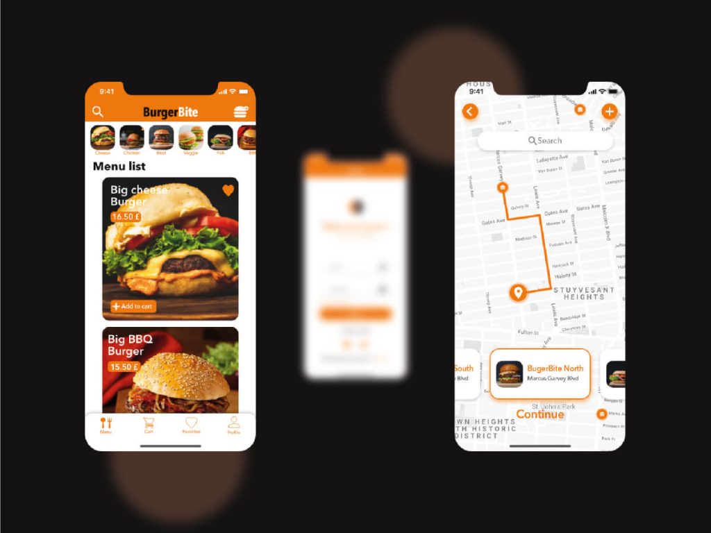 Burger Delivery App for Adobe XD