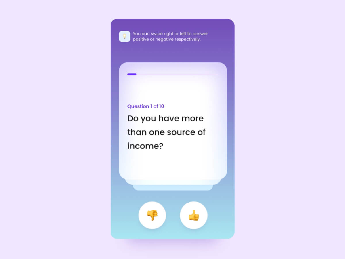 Cards Swipe Questionnaire