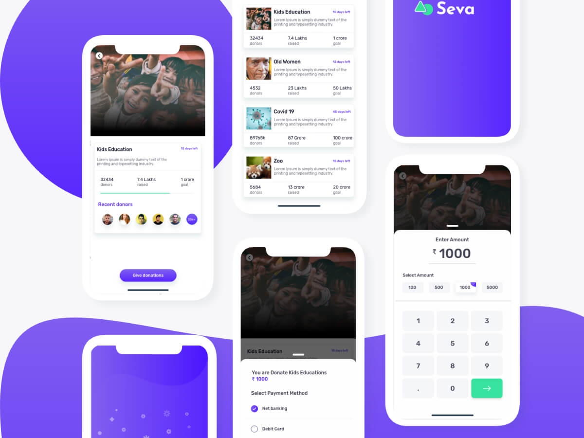 ArtStation - UI/UX Design #DONATEE Donating App Wireframe Design by :  @_._swetha_._12_._ Software used : Adobe XD, Photoshop #uiux #uiuxdesigner  #uidesign #uxdesign #uiuxunlimited