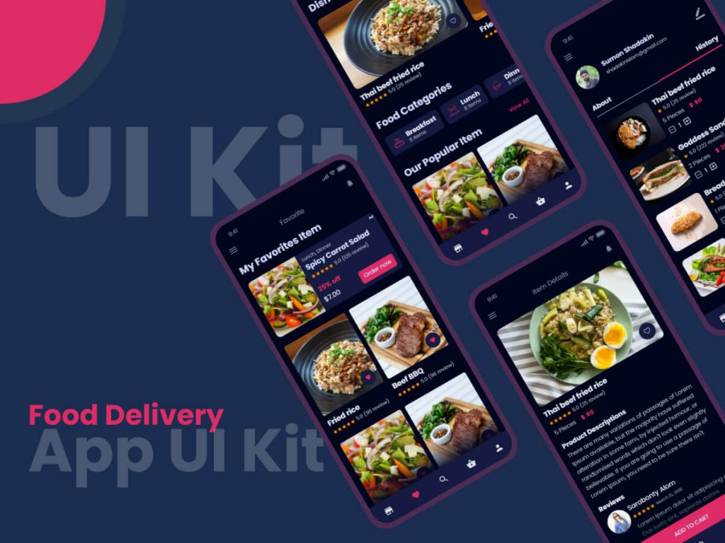 Food Delivery iOS App UI Kit