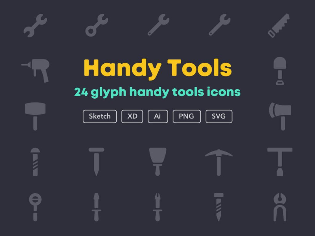 Handy Tools Icon Set for Adobe XD