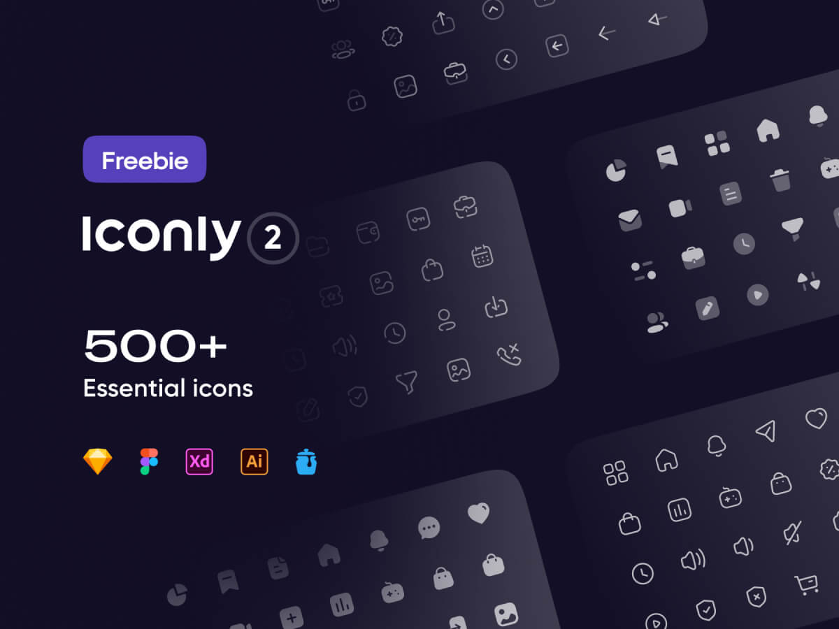 Iconly 2 - Essential icons Adobe XD Icons