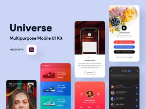 Multipurpose Mobile UI Kit - Free XD Resource | Adobe XD Elements