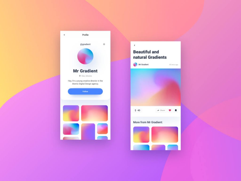 Natural Gradients for Adobe XD