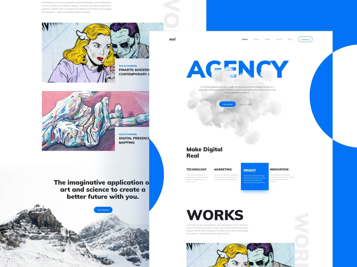Agency Home Page Concept for Adobe XD