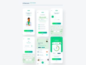 Health Industry Design System UI Kit - Free XD Resource | Adobe XD Elements