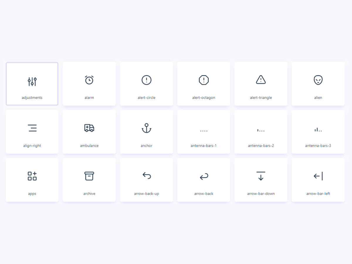 Tabler Icon Pack for Adobe XD
