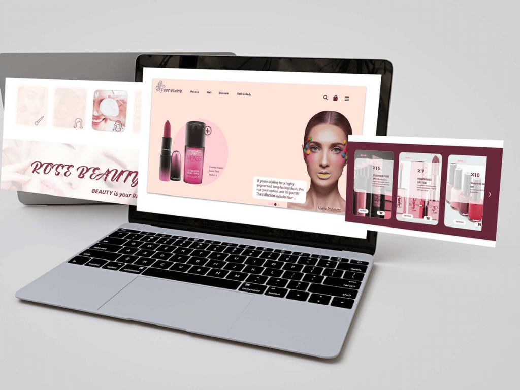 Cosmetics site UI Kit Free XD Resource Adobe XD Elements