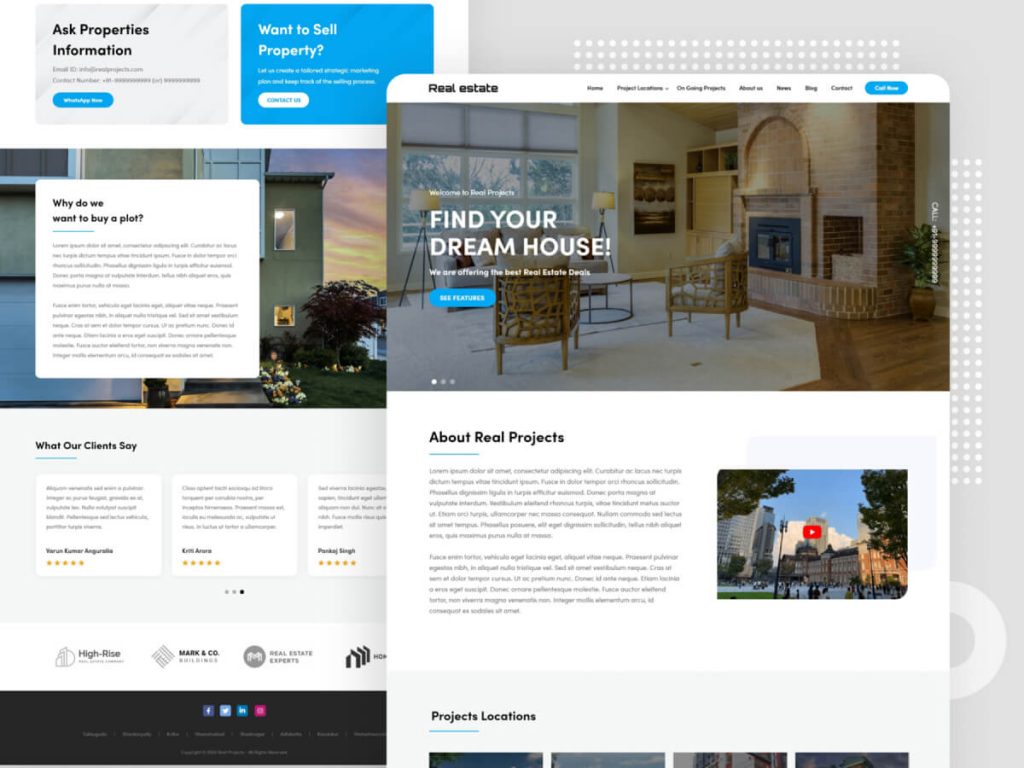 Real Estate Landing Page UI Kit - Free XD Resource | Adobe XD Elements